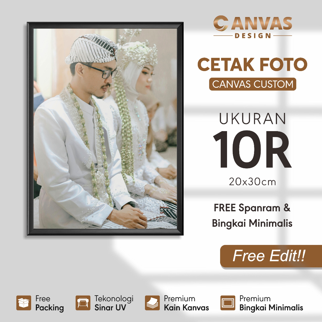 Cetak Foto Kanvas 10R ( 20x30 ) Include Bingkai Minimalis | Canvas Photo Print