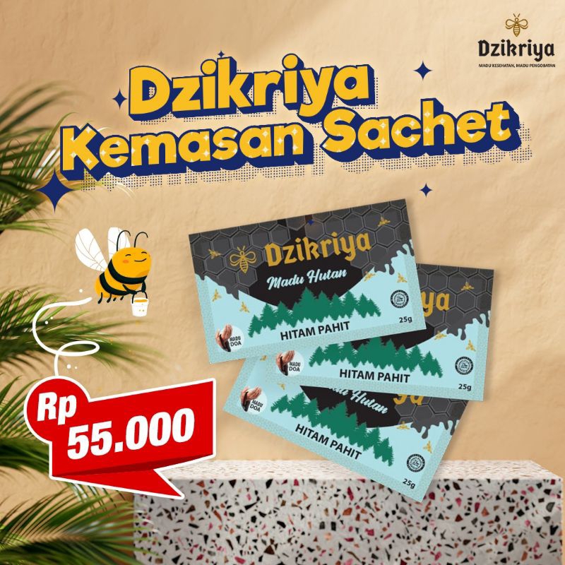 

(SACHET PAHIT) Madu Dzikriya Hutan Hitam Pahit Sachet