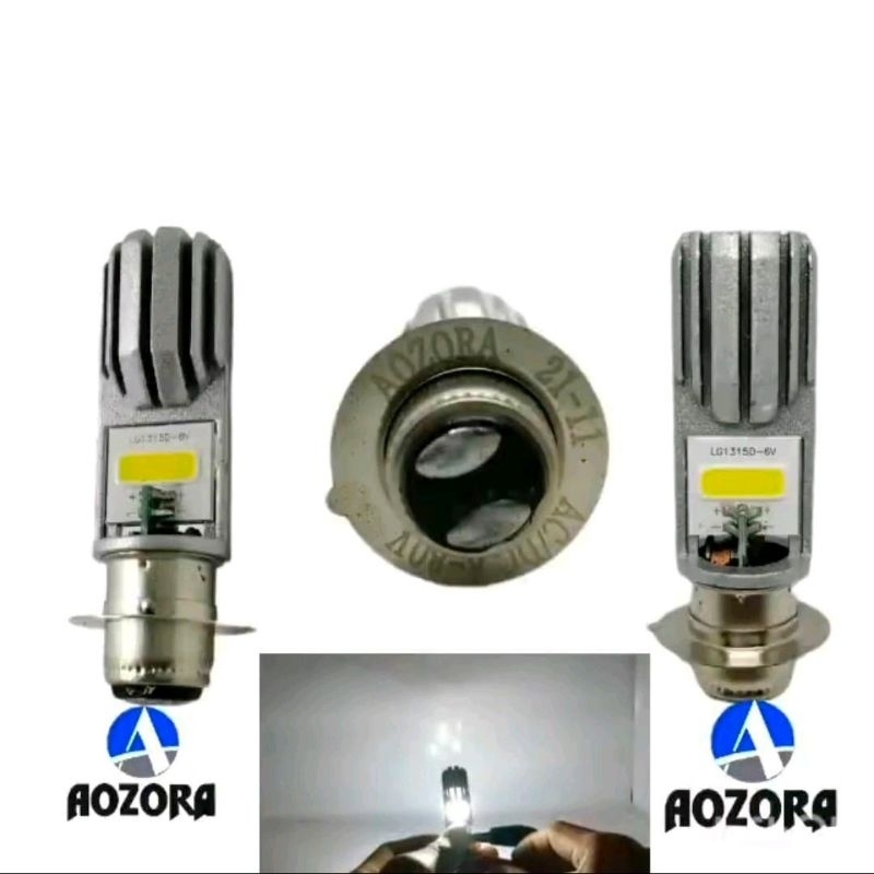 LAMPU H6 DEPAN LED AOZORA 2 SISI BEBEK METIC UNIVERSAL