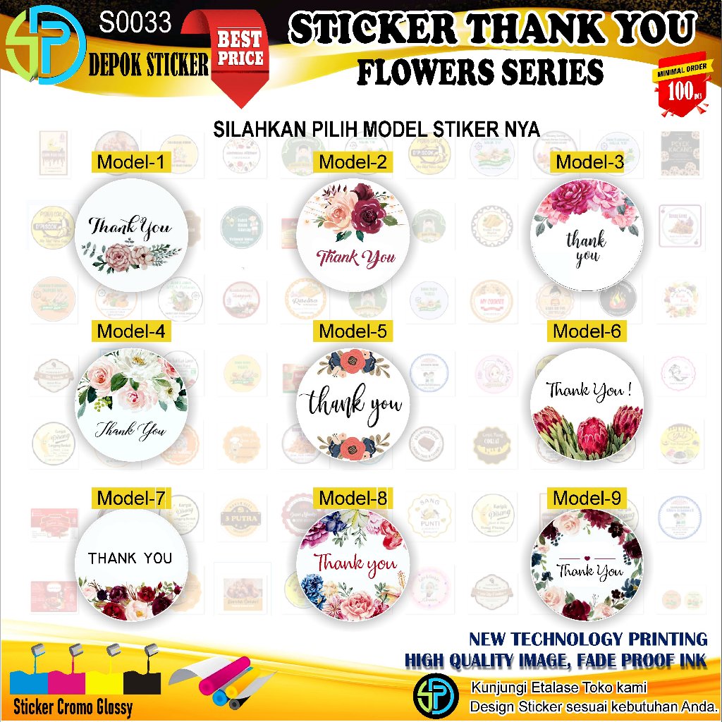 

Cetak Stiker Label Thank You ucapan Terima kasih