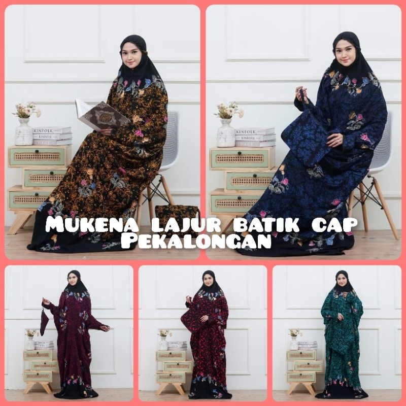 Mukena lajur jumbo terusan rayon samitex batik cap pekalongan