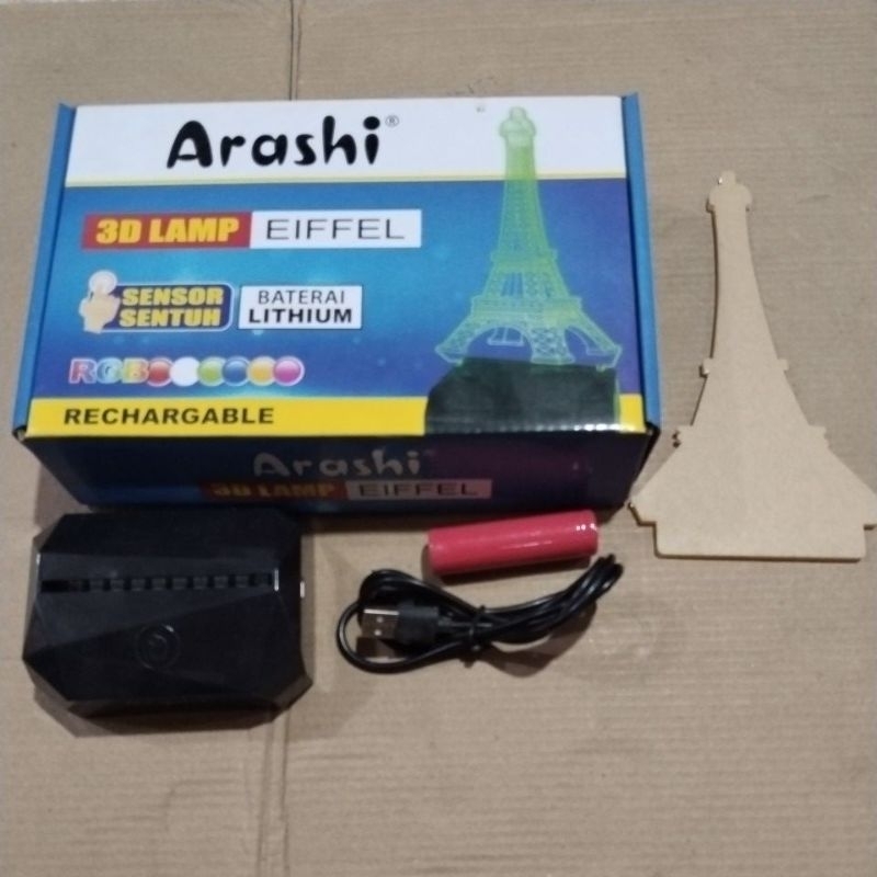 Lampu tidur cas 3D arashi eiffel