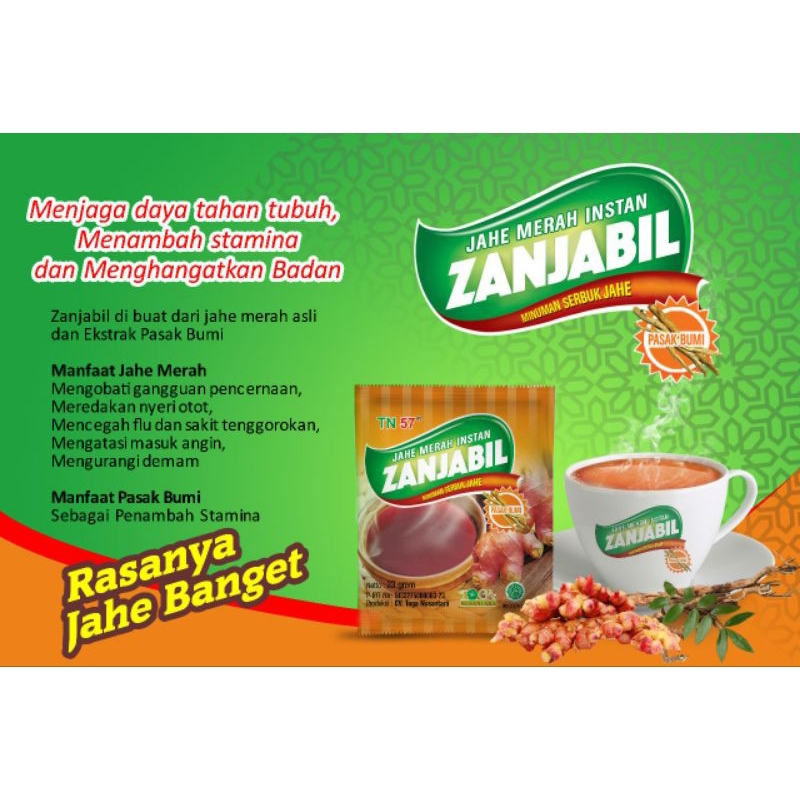 

minuman serbuk jahe merah instan Janzabil isi 10 sachet