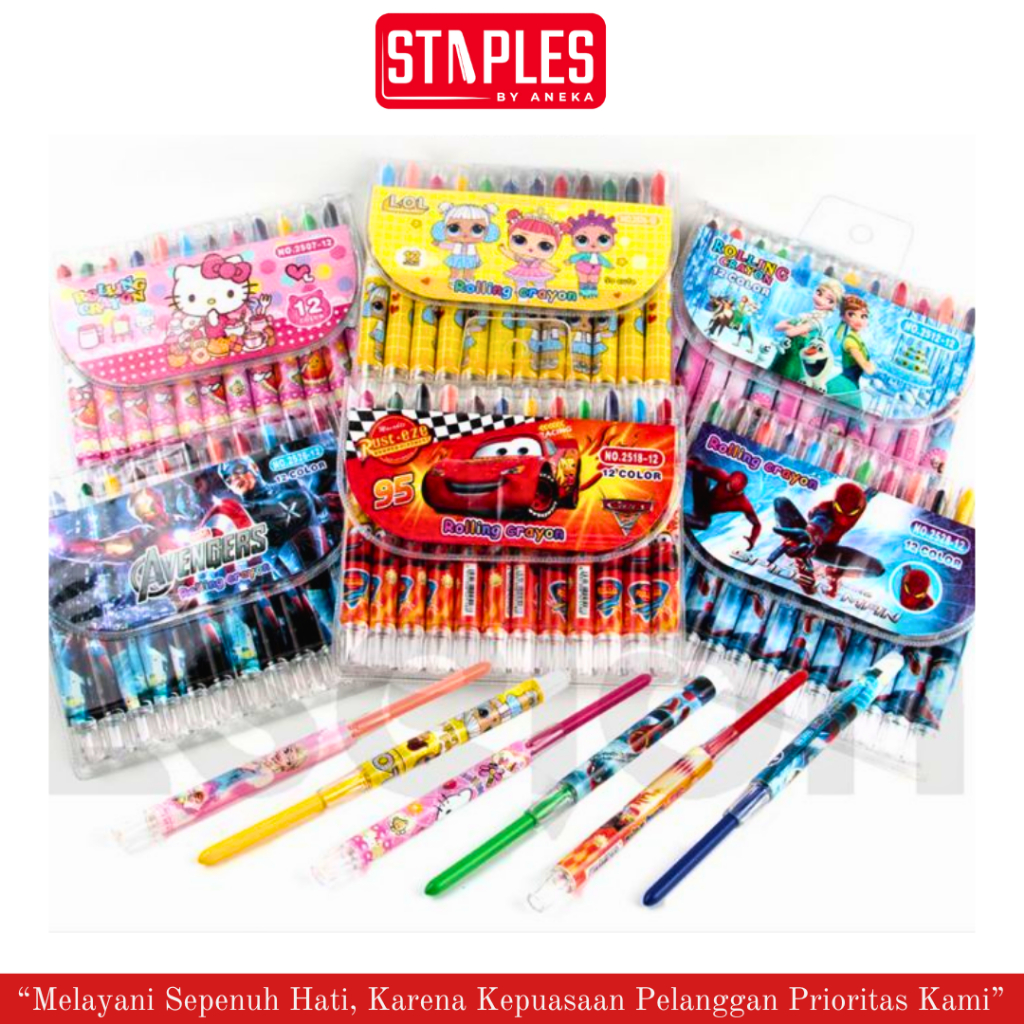 

Crayon Putar 12 Warna Pendek / Krayon Putar Mini