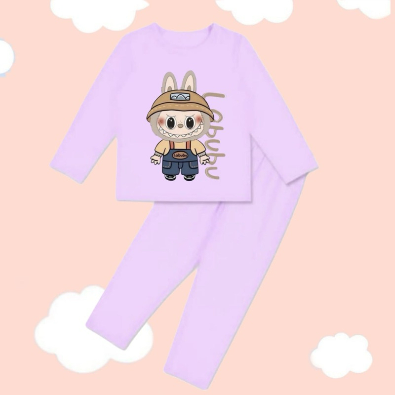 PIAMA ANAK LAKI LAKI DAN PEREMPUAN PIAMA ANAK USIA 2 SAMPAI 10 TAHUN MOTIF LABUBU