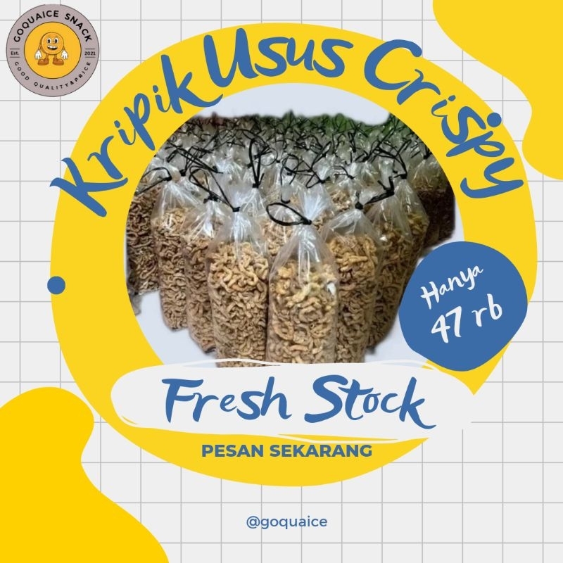 

Piscoklegit_ Kripik Usus Ayam Crispy Pedas Daun Jeruk 1 Kg - Snack / Makanan Ringan / Keripik /
