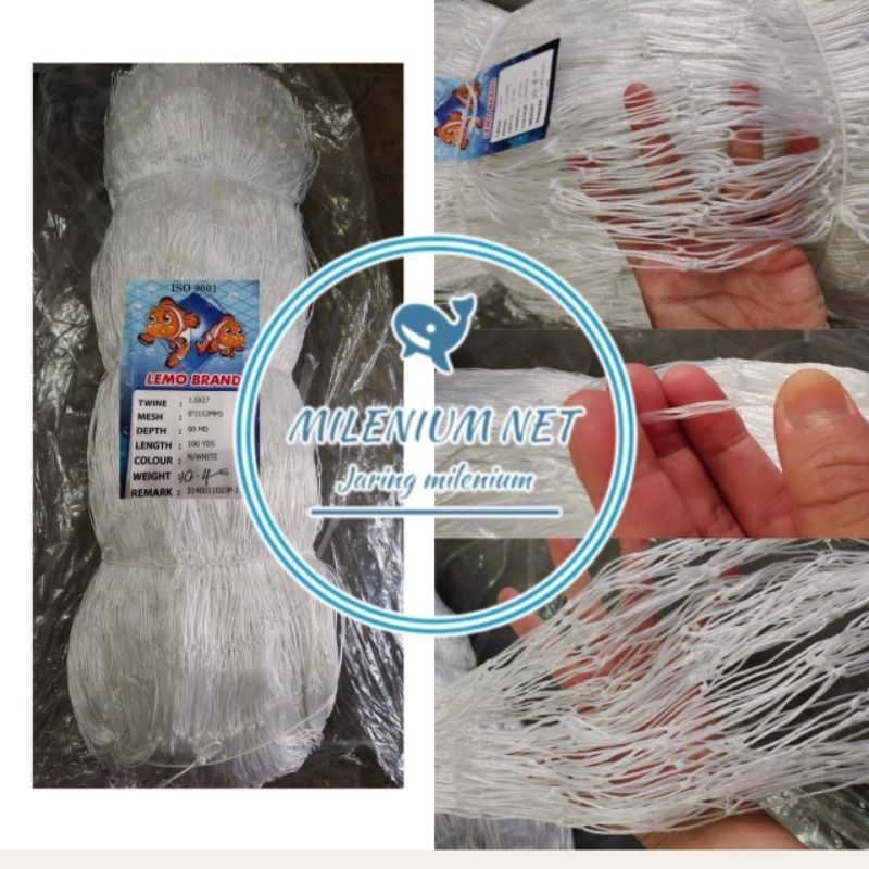 jaring milenium/jaring pintal/jaring ply/6inci 27ply 60md 100yds tate