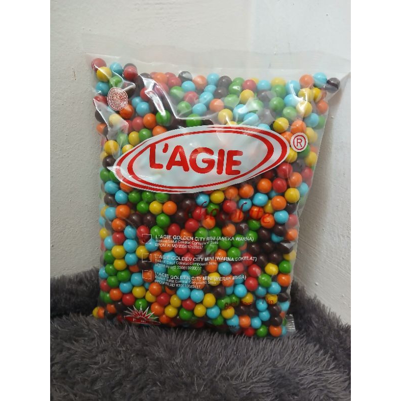 

L'AGIE CITY MINI BALL ANEKA WARNA 1KG ISI BISCUIT