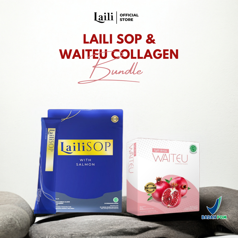 Laili Fit & Glow Package: Suplemen Kecantikan dengan SOP 100gr & LAILI WAITEU 150gr