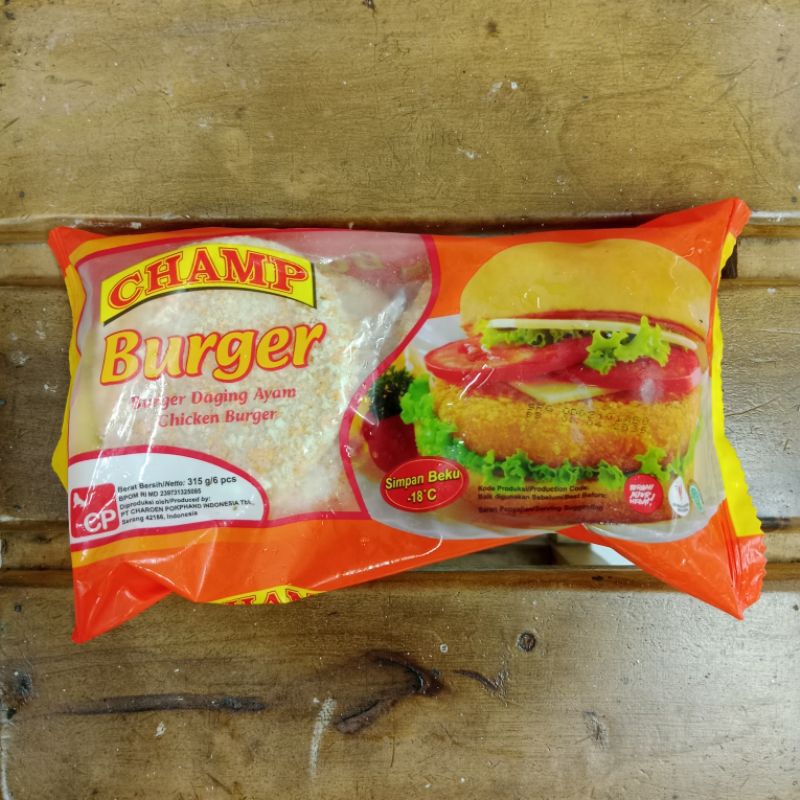 

CHAMP BURGER AYAM ISI 6