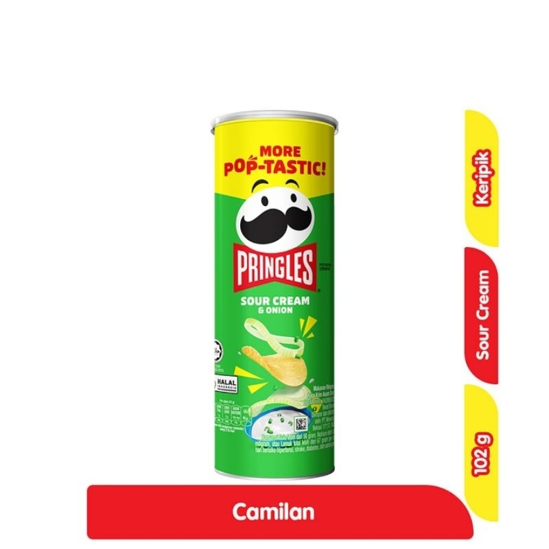 

Pringles Keripik Kentang Sour Cream &Onion Kaleng 102 g