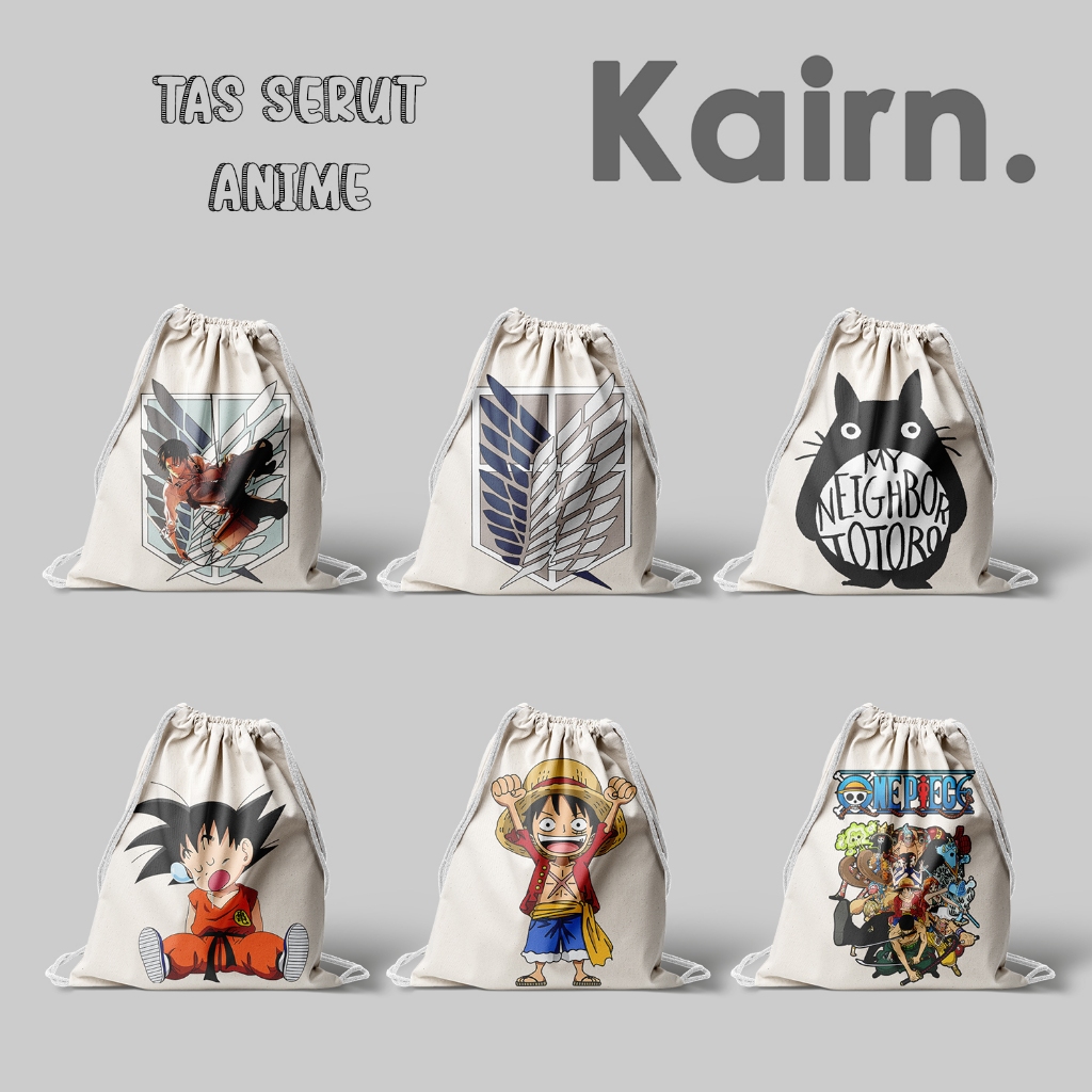 Tas Serut Anime / Tas Serut Custom / Stringbag