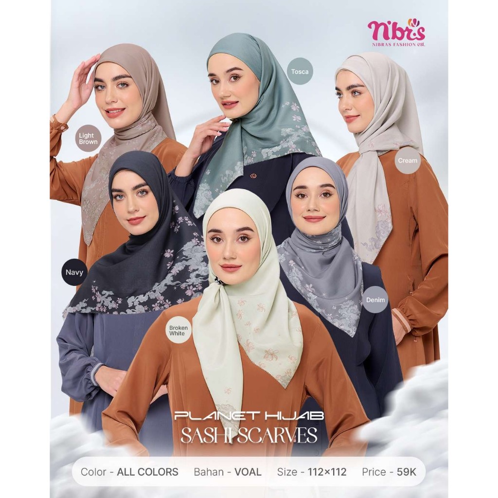 SASHI SCARVES HIJAB MOTIF NIBRAS TERBARU_NHS PLOSO JOMBANG
