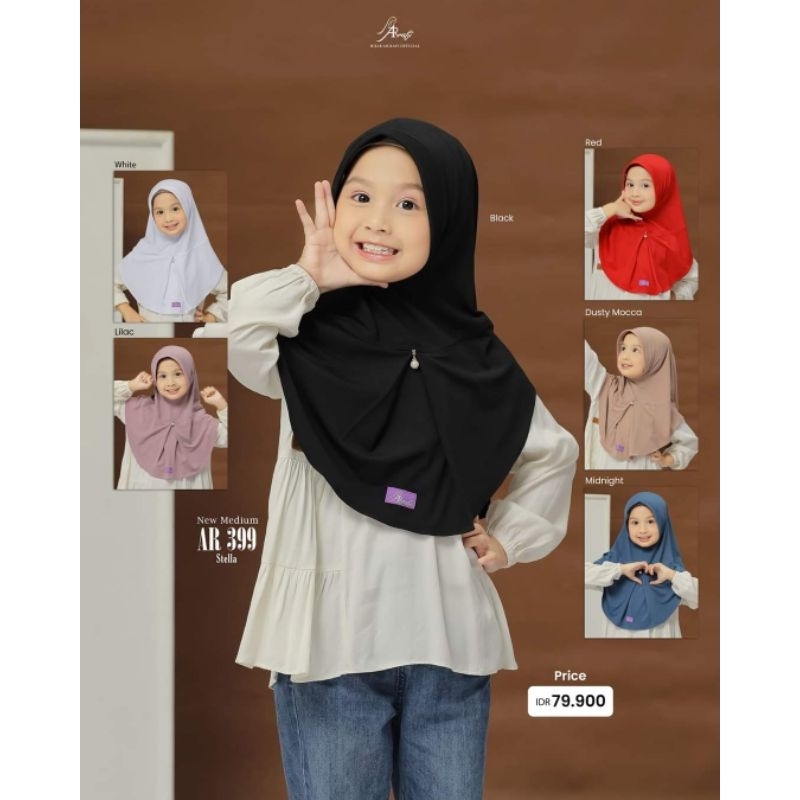 Hijab Bergo Anak AR 399 Medium by Arrafi ORI