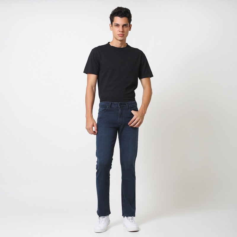 Celana Pria Jeans Original DIndustrie Slim Fit Cool Blue Stretch Melar - Slim Fit #Celanadieseljeans