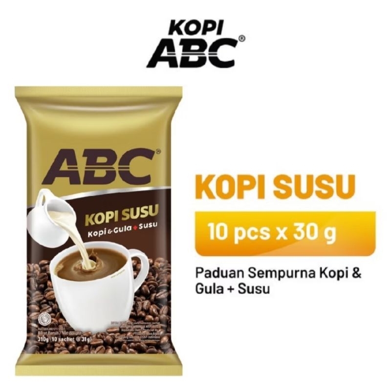 

KOPI ABC SUSU KEMASAN 1 RENTENG ISI 10 SACHET