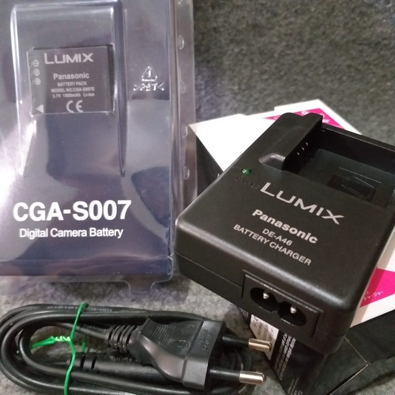Baterai+ Charger Panasonic S007 for DMC-TZ1, TZ2, TZ3, TZ4, TZ5, TZ15, TZ50