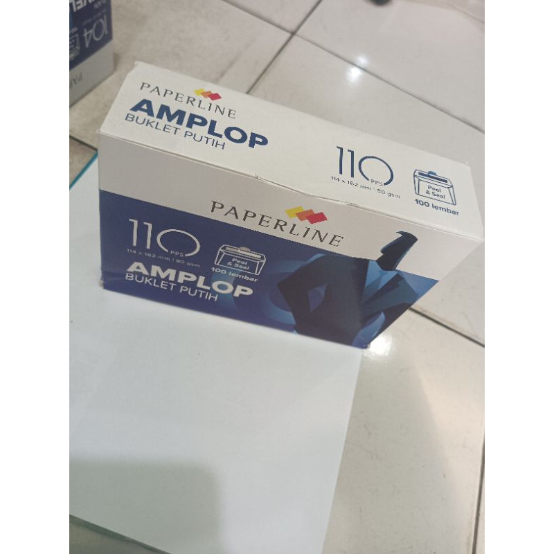 

AMPLOP BUKLET PUTIH PAPERLINE 110 PPS 114×162 mm 80 gsm 100 lembar