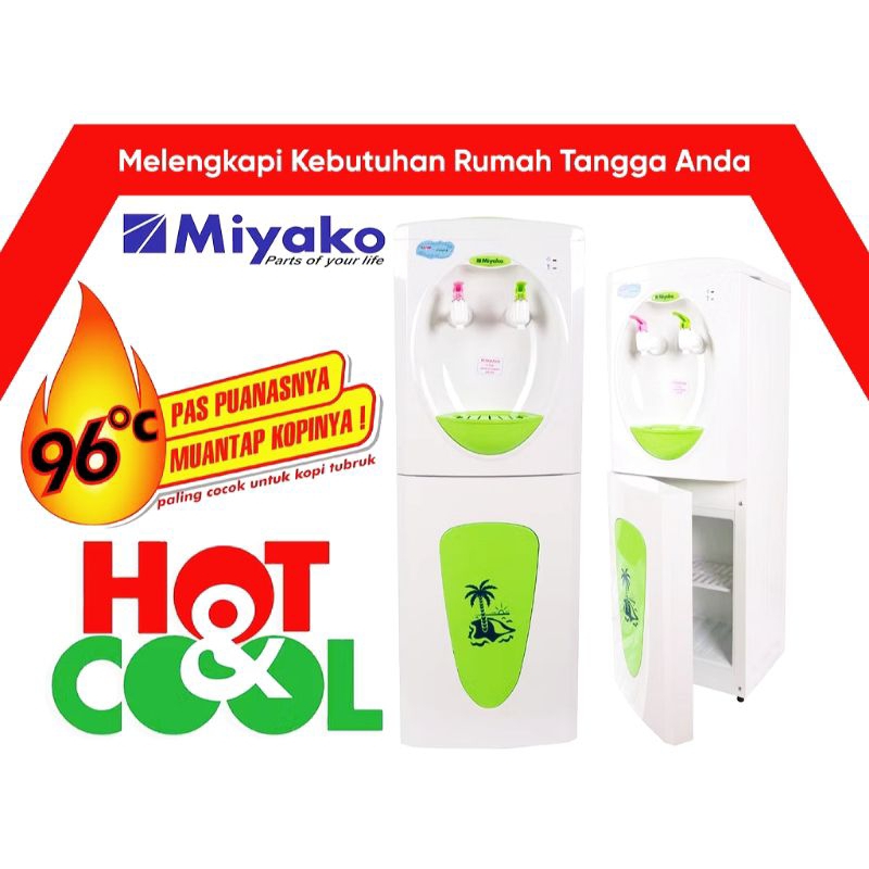 MIYAKO DISPENSER GALON ATAS WD 389 HC PANAS DINGIN