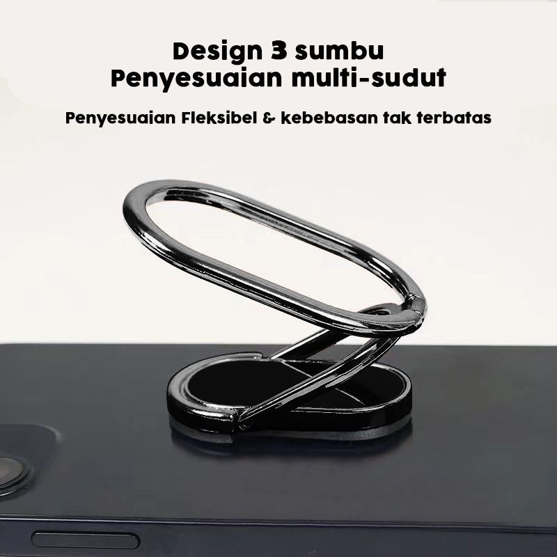 Iring hp + holder magnetic ultra thin / ring hp + dudukkan hp / mobile phone holder bisa untuk semua