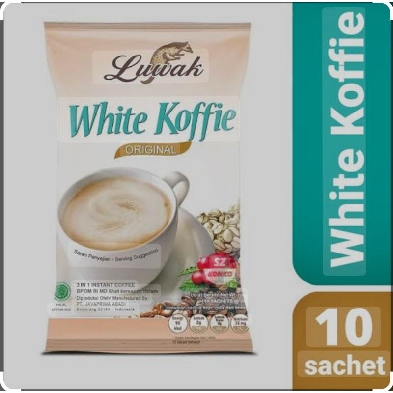 

Kopi Luwak White Koffie Coffee 1 Renceng isi 10 Sachet @20gr Instant 3in1 Kopi Instant