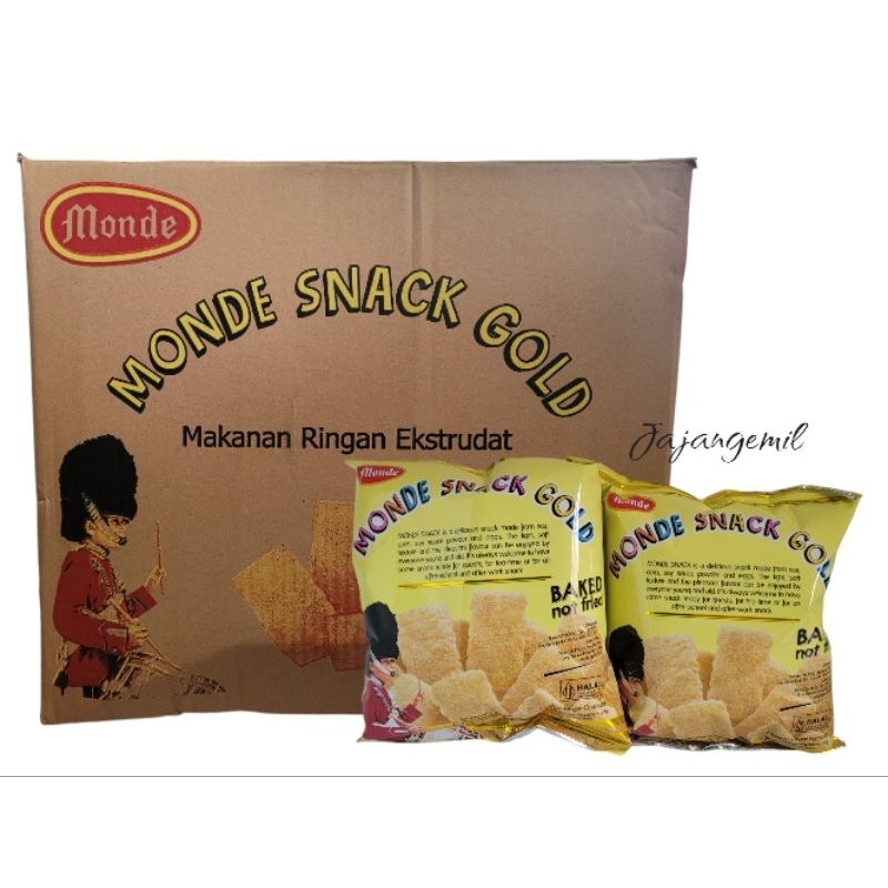 

Monde Snack Gold Berat 30g Crekers renyah - Karton Isi 45pcs