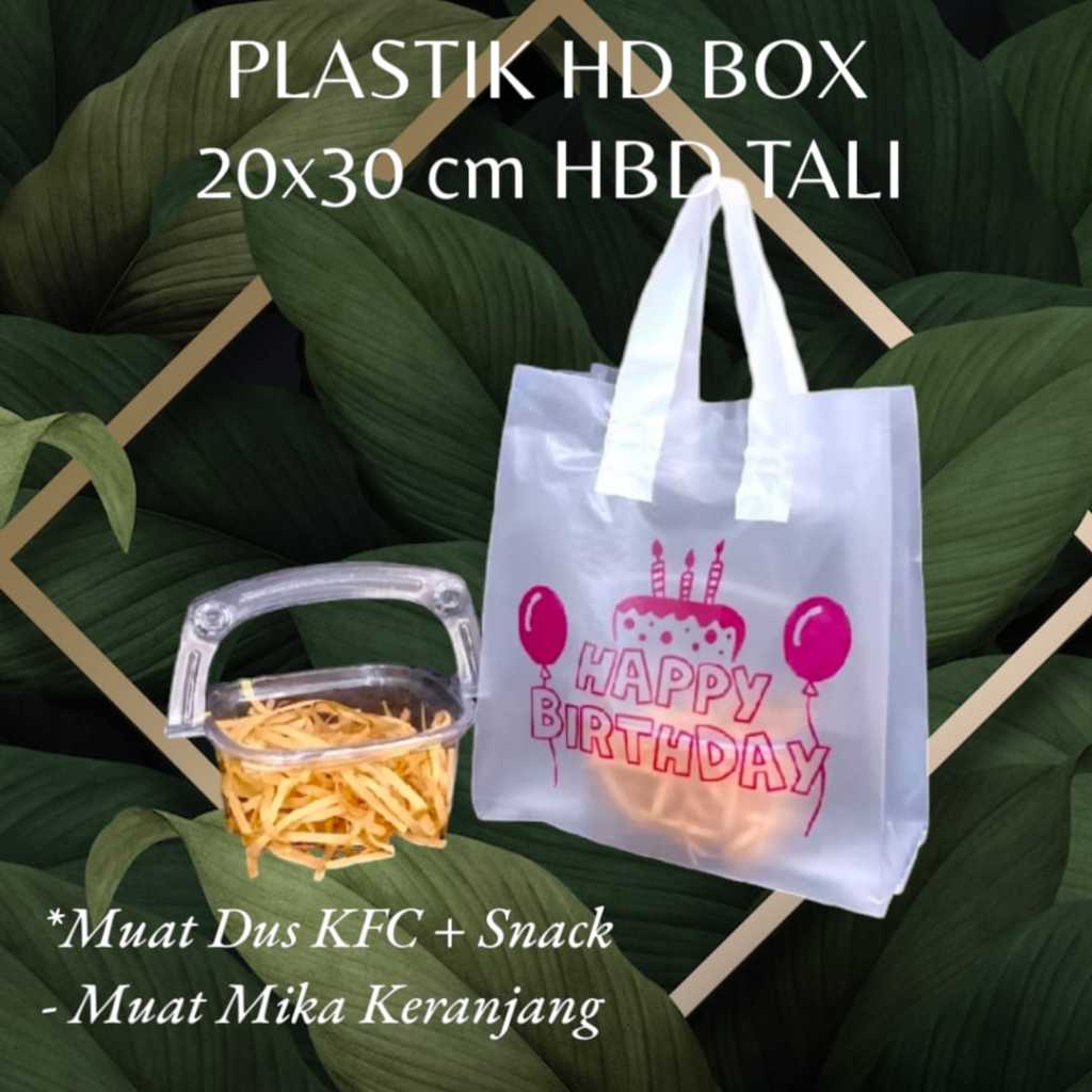 

PLASTIK HD BOX 20x30 cm TALI Motif Ulang Tahun isi 25 Lembar
