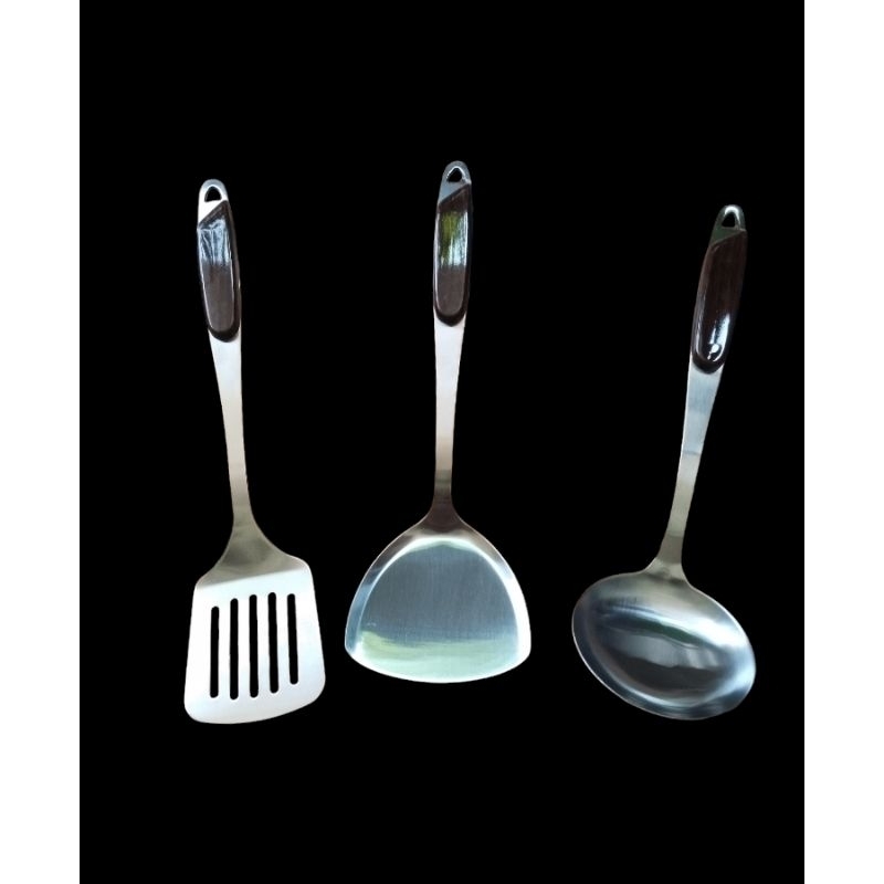 Sodet penggorengan stainless tebal/spatula tebal/spatula/sodet/irus stainless steel tebal dan kokoh