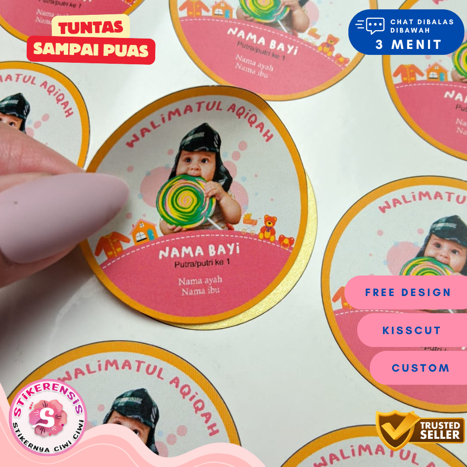 

Stiker Label Bulat Aqiqah Sticker Bulat Aqikah Stiker Akikah Anak