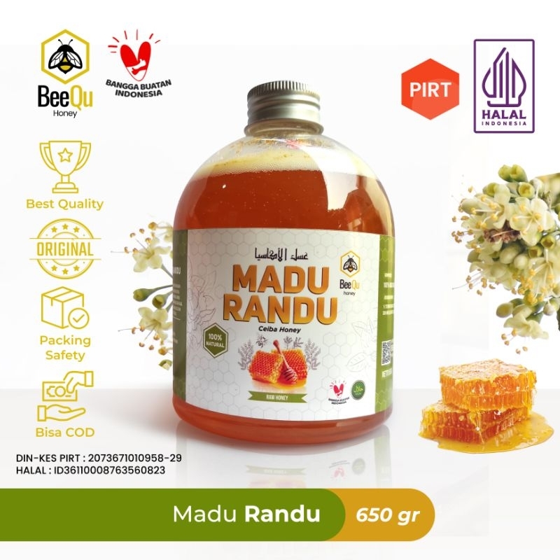 

Madu Randu 650gram Murni Asli 100% Tanpa Campuran - BeeQu Honey