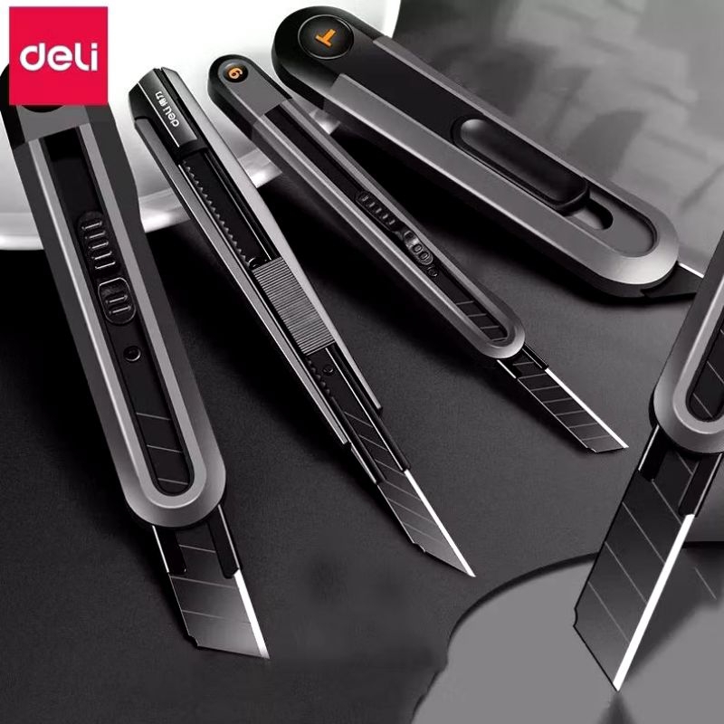 

DELI Pisau Cutter Auto Lock Snap Off Wide Blade Baja SK2