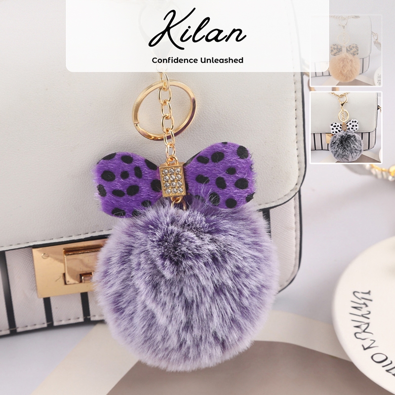 HUMAIRA Pom Pom Bulu Gantungan Tas Lucu Gantungan Kunci Pompom - CC033