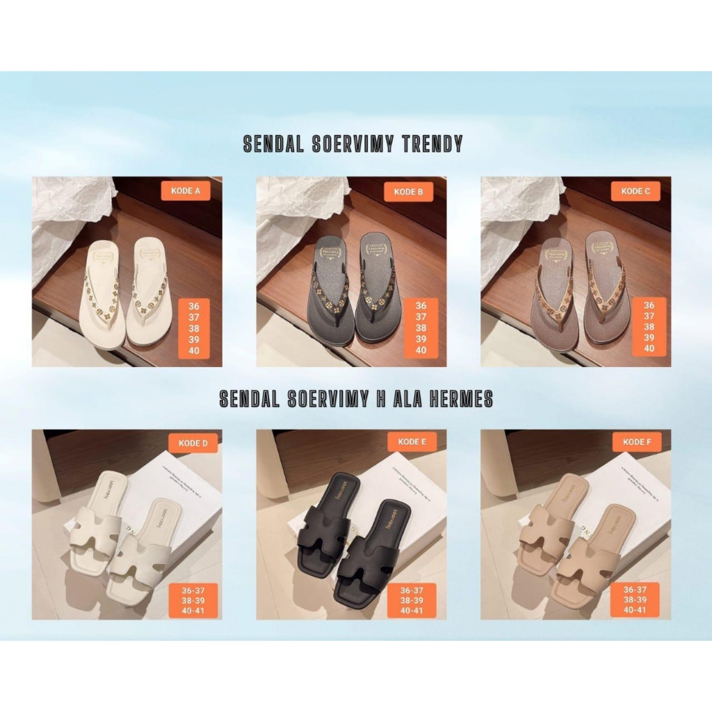 SENDAL SOERVIMY H ALA H3RMES / SENDAL SOERVIMY CASUAL DAILY / SANDAL CASUAL WANITA / SENDAL SOERVIMY
