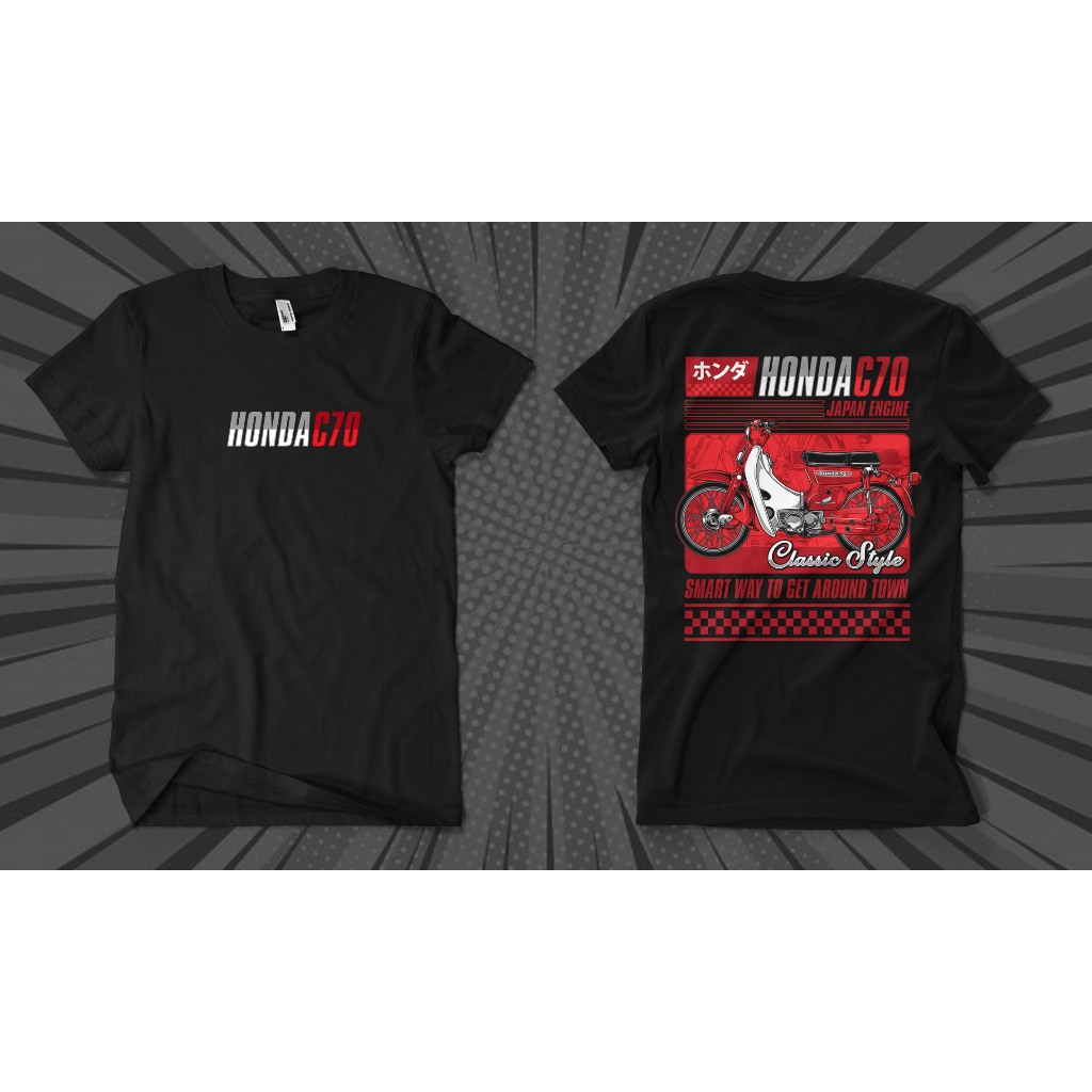 Kaos Motor HONDA C70 CLASSIC Keren Kaos touring kaos keren kaos motor costum kaos motor classic