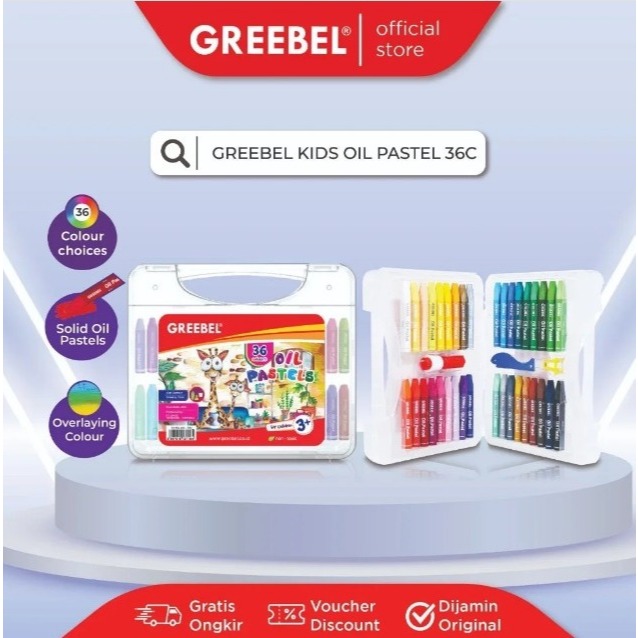 

OIL PASTEL GREEBEL 36 warna / Crayon isi 36 Warna