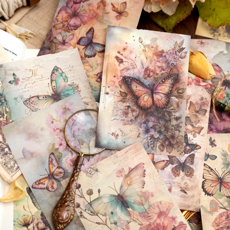 

100 Lembar Kertas Hias Seri Bisikan Taman Untuk Dekorasi Scrapbook Bullet Journal Diary Jurnal Retro