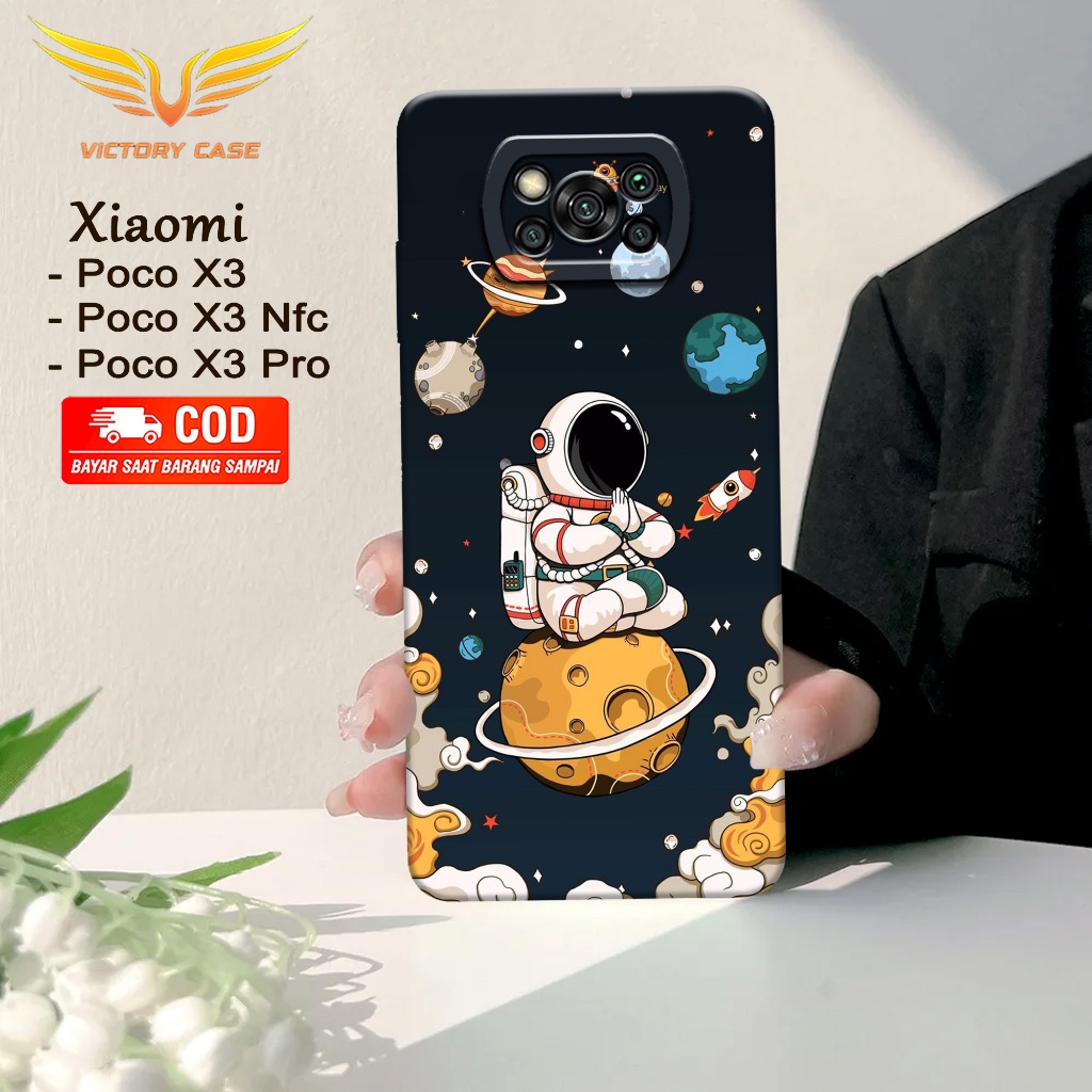 New Astronot Case - Softcase Xiaomi Poco X3 / X3 Nfc / X3 Pro - Terbaru - Case Hp Poco X3 / X3 Nfc /