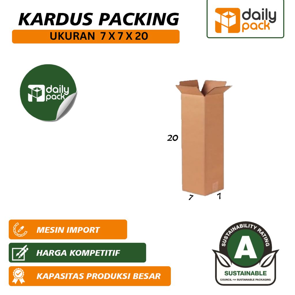 

DAILY Kardus Multipacking Sebaguna Uk 7 X 7 X 20