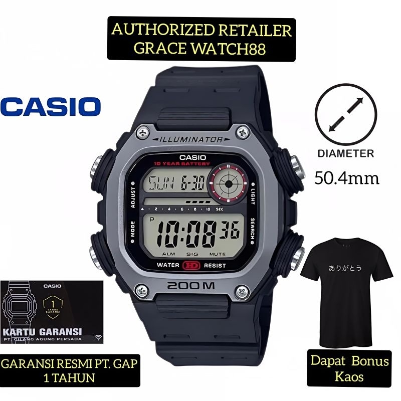 Jam tangan pria casio digital dw-291h-1avdf casio original dw-291h-1a casio general dw-291h