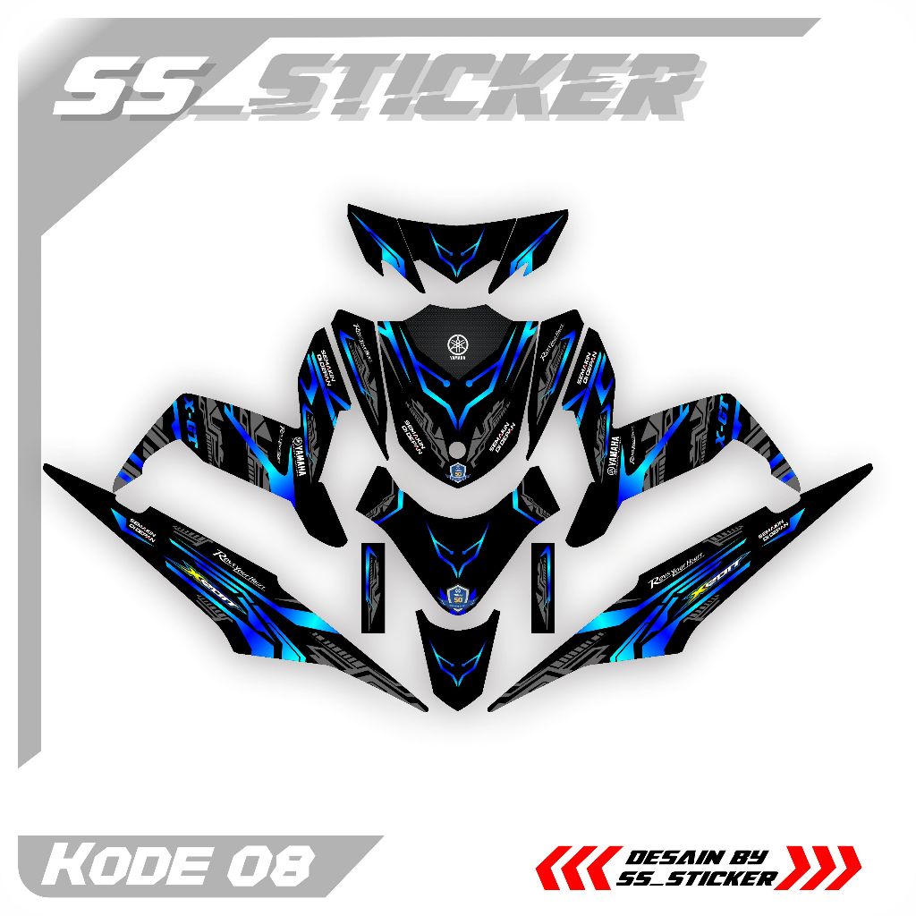 (COD)DECAL STICKER FULLBODY XEON GT 125 STIKER FULLBODY XEON TERBARU PS.08