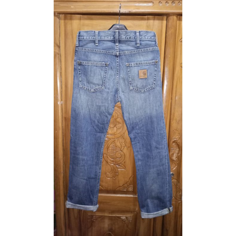 carhartt slim pant original patch leather