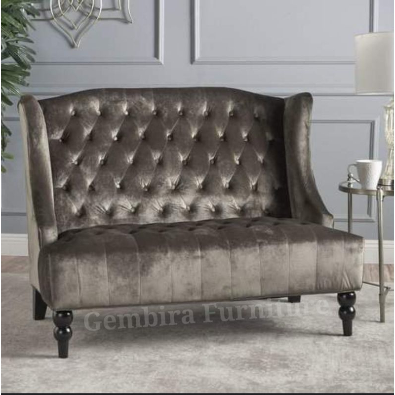 Sofa single kursi tamu 1 seater kayu busa kursi santai malas custom kayu