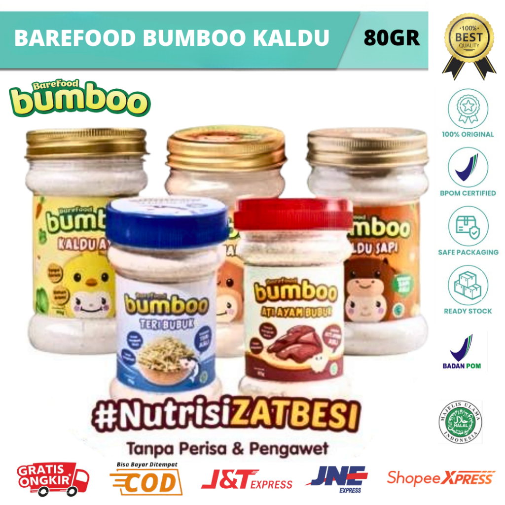 

- BAREFOOD BUMBOO Kaldu Asli Bumbu Kaldu Mpasi Kaldu Bubuk Non Msg / Kaldu Ayam / Kaldu Sapi / Kaldu Jamur