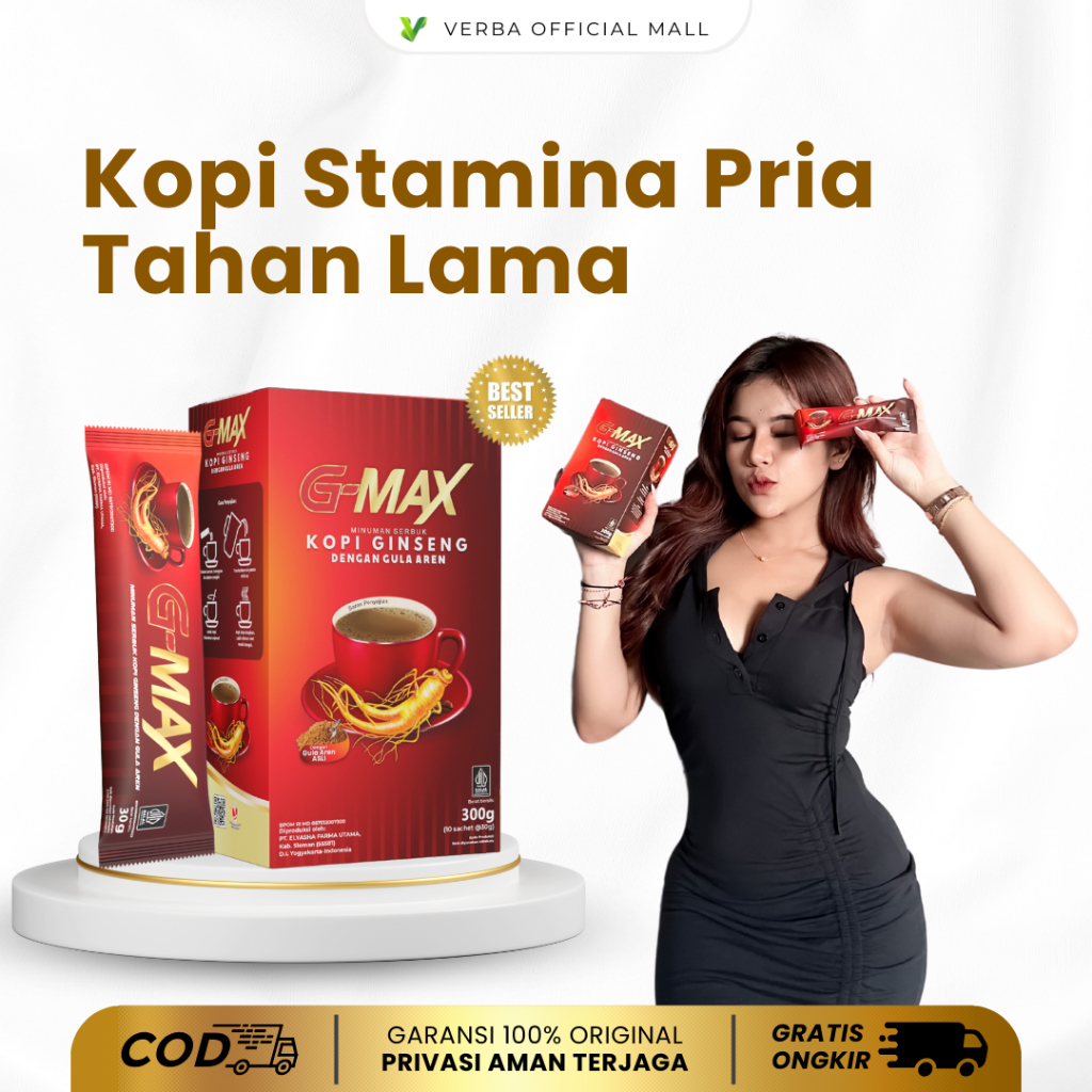 

KOPI STAMINA PRIA KUAT TAHAN LAMA ORIGINAL GMAX MINUMAN EXTRA GINGSENG ASLI BPOM