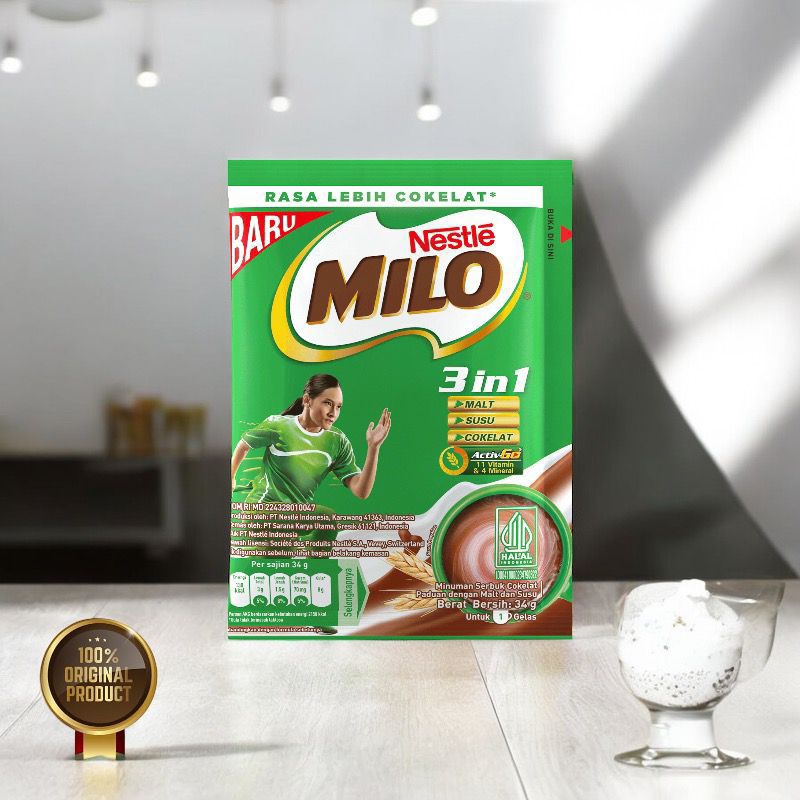 

Milo 3 in 1 sachet isi 5 pcs