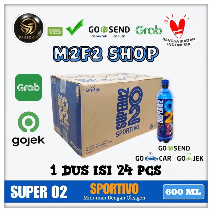 

Air De Mineral Oksigen Super O2 Sportivo Botol Pet - 600 ml Kemasan Karton (Khusus Bluebird/Gosend/Grab)