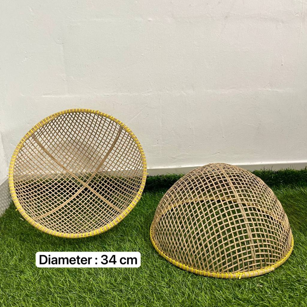 Seser Ikan Saringan Kalo Tompo Tanggok Bambu Serbaguna Seser ikan Ayakan Kerajinan Anyaman Bambu