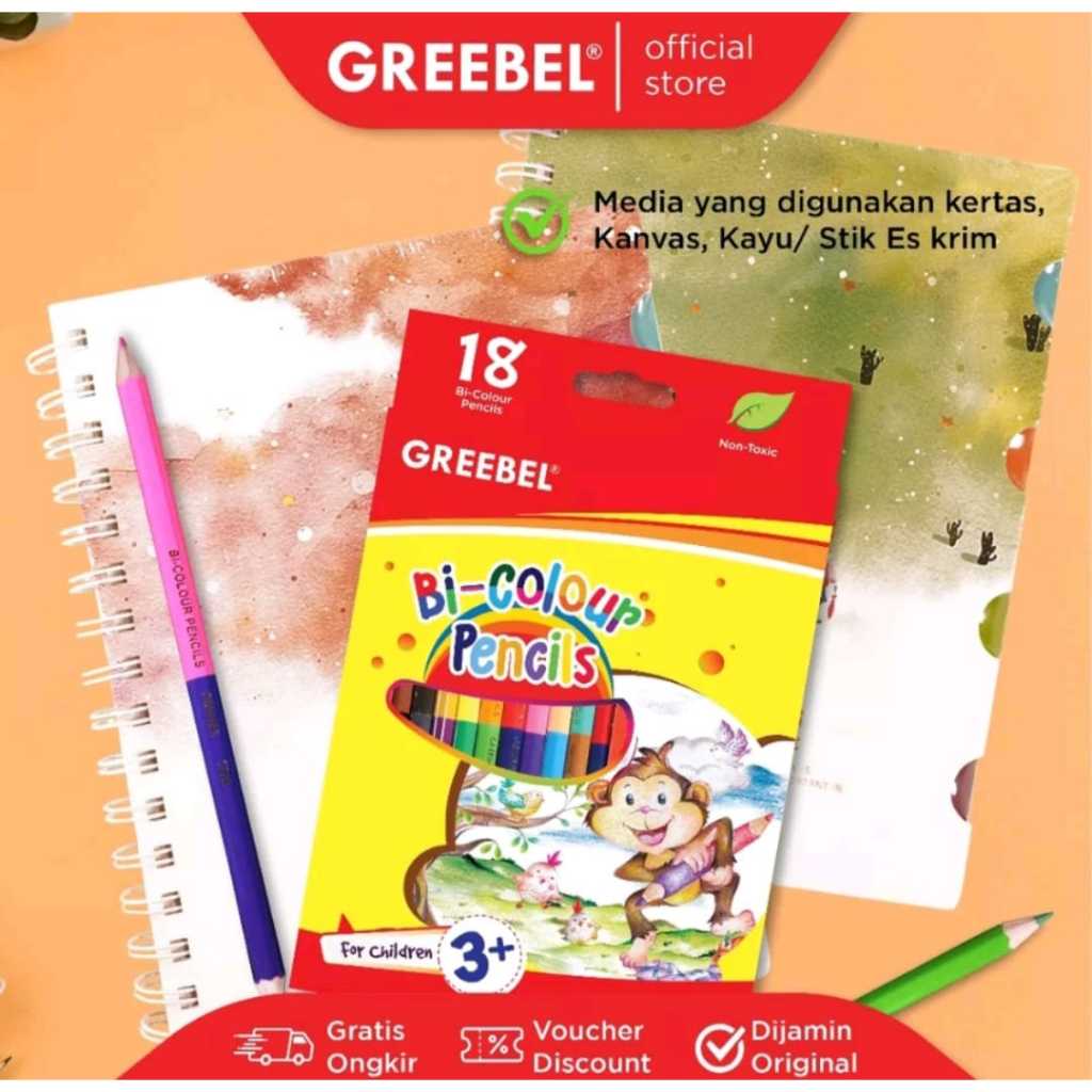 

PENSIL WARNA GREEBEL 7218 36WARNA BI COLOUR TERLARIS