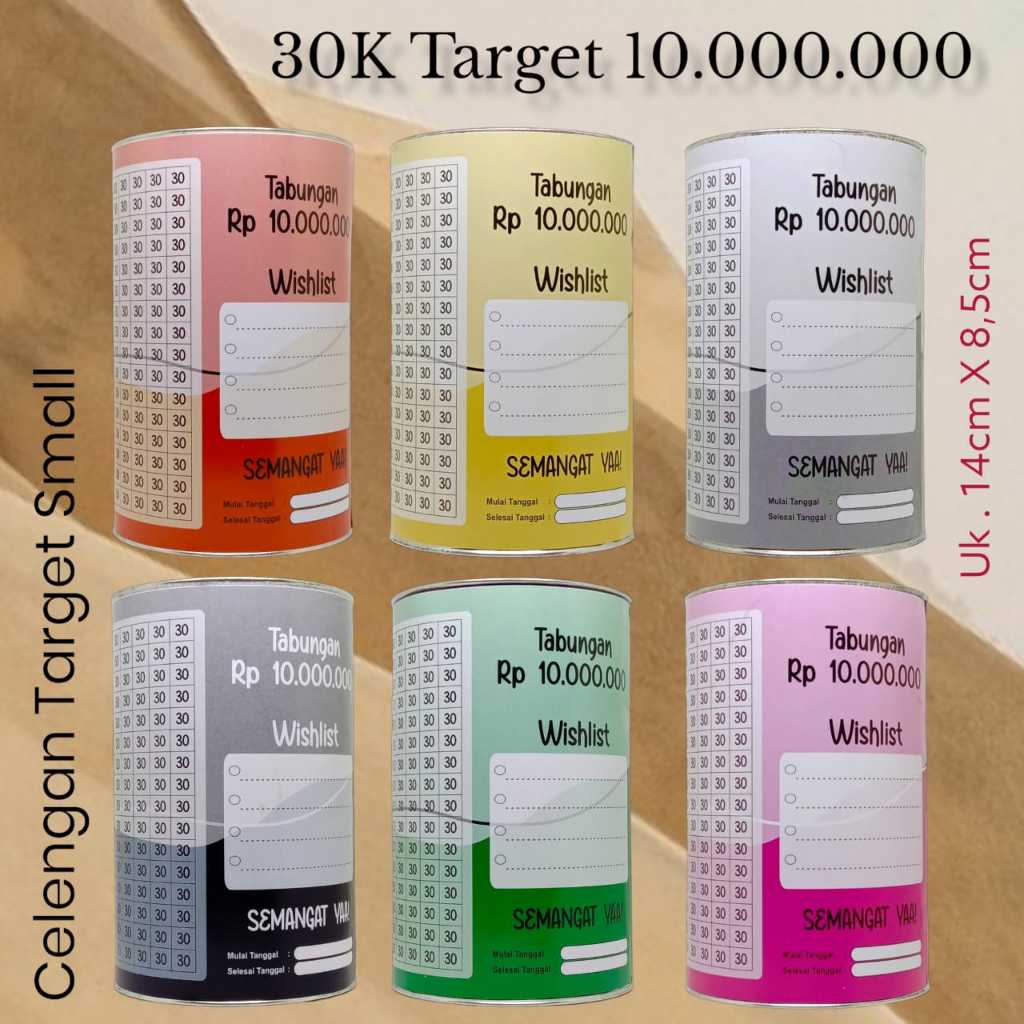 Celengan Target Viral Tabungan Target Souvenir Celengan 30K target 10 Juta  { BISA COD } ukuran SMAL