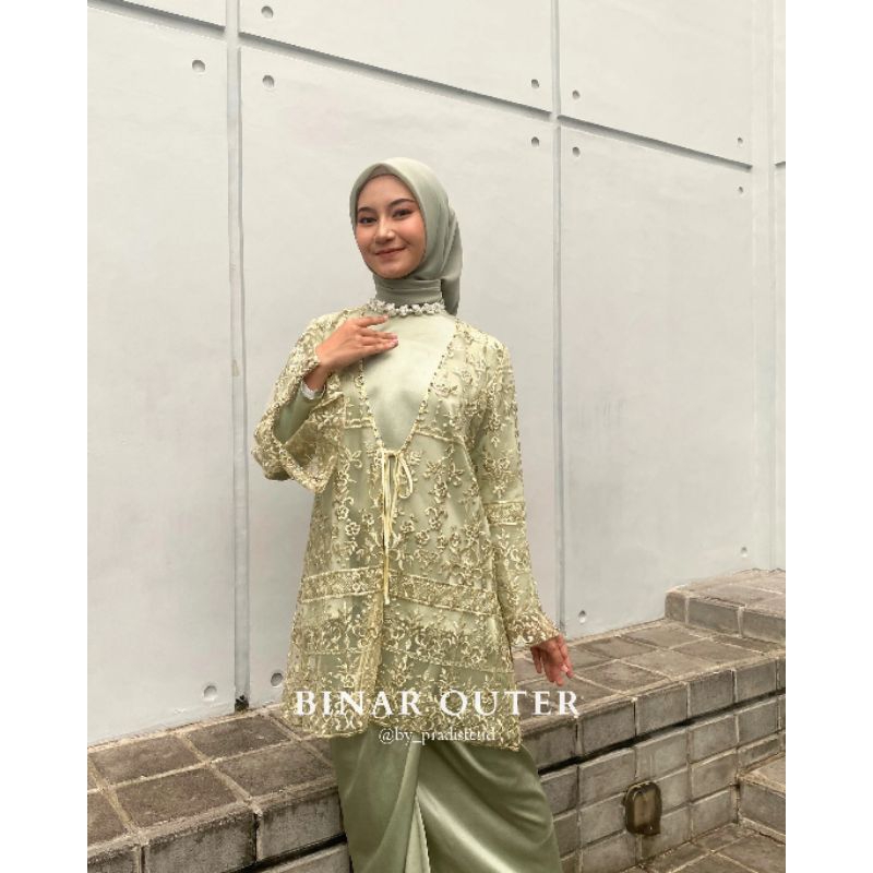 PRADISTE BINAR OUTER Outfit Kondangan Simple Outwear